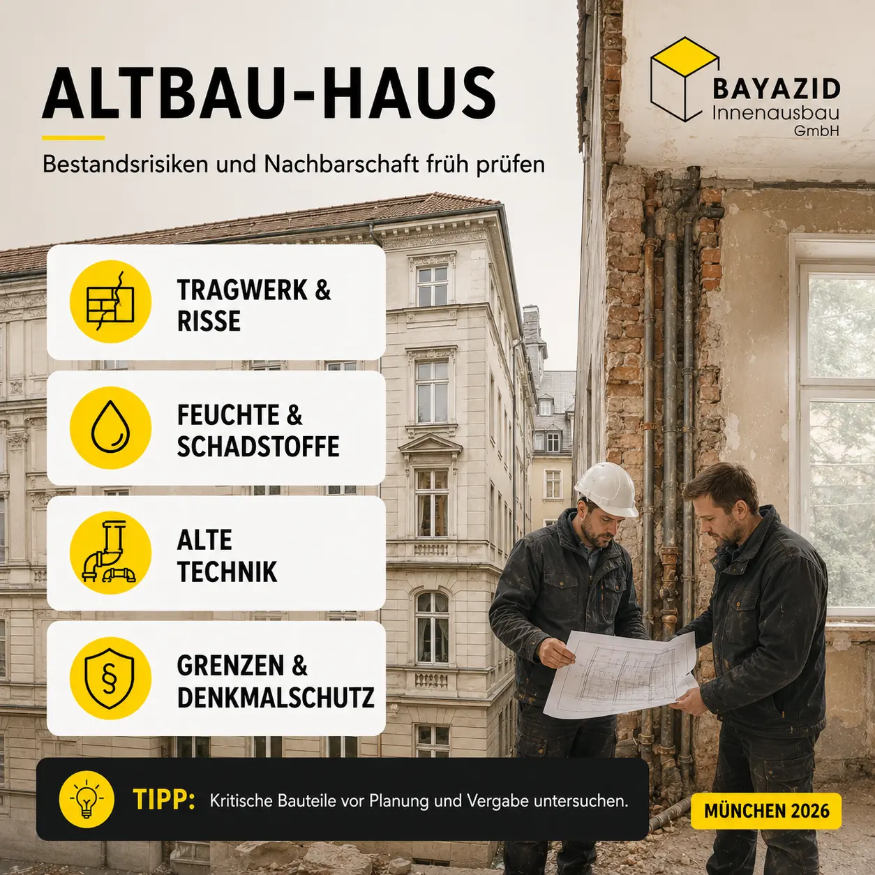 Haussanierung in München planen: Was bei Bestand, Lage und Nachbarschaft wichtig wird