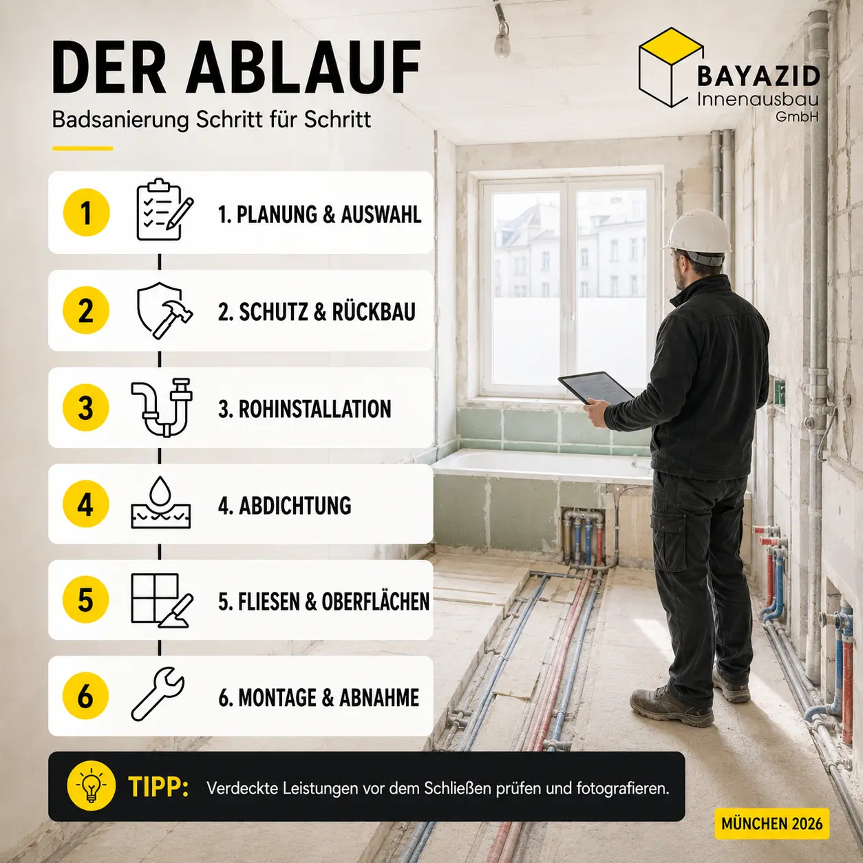 Badsanierung München: Ablauf & typische Fehler