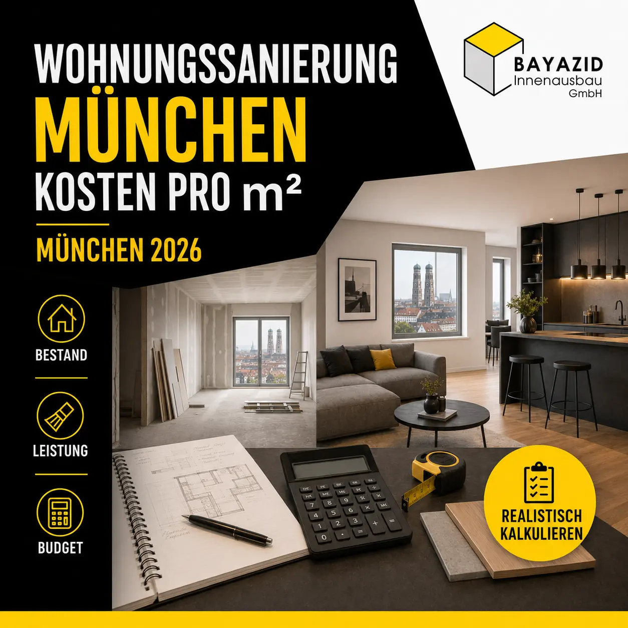Wohnungssanierung München Kosten pro m²