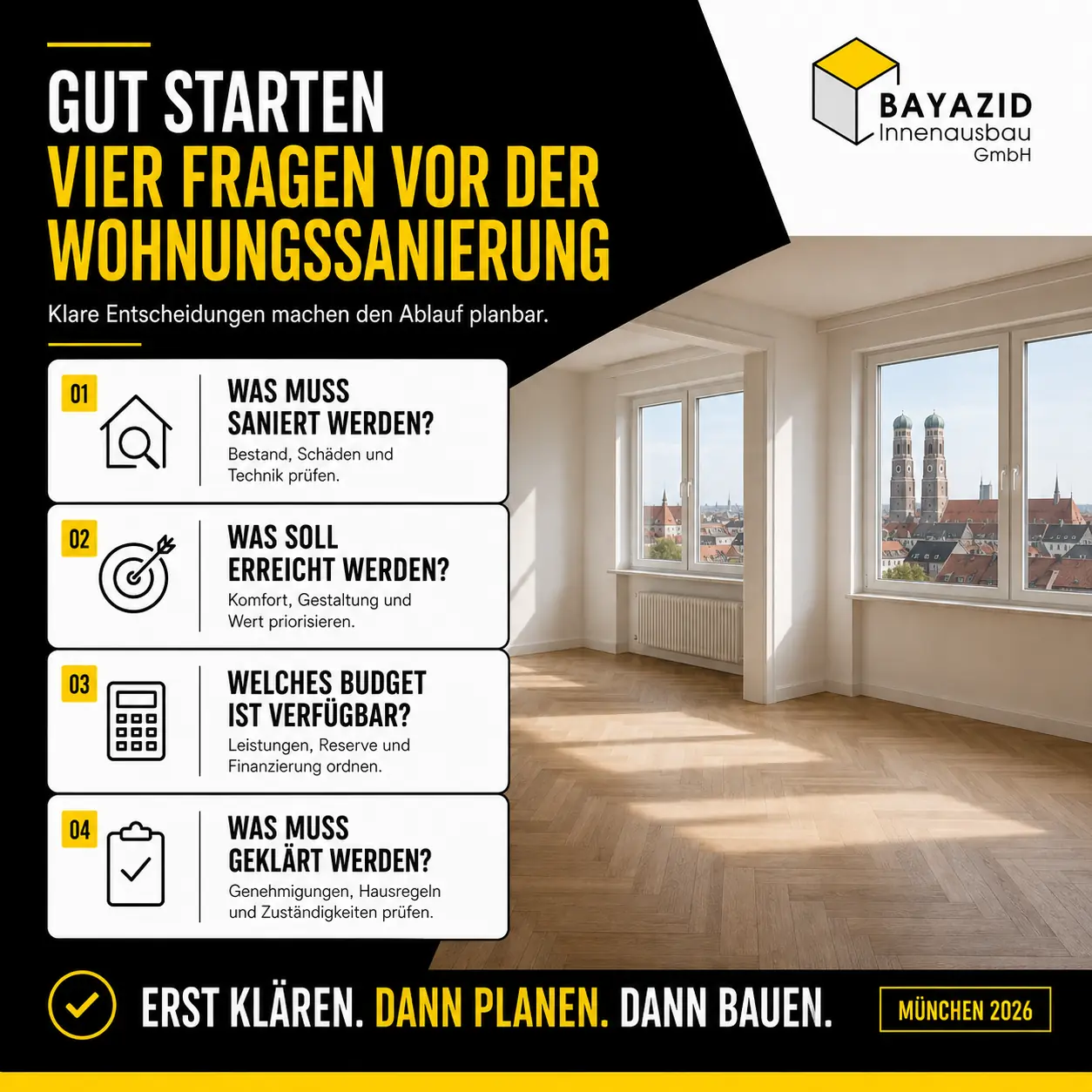 Wohnungssanierung in München leicht gemacht