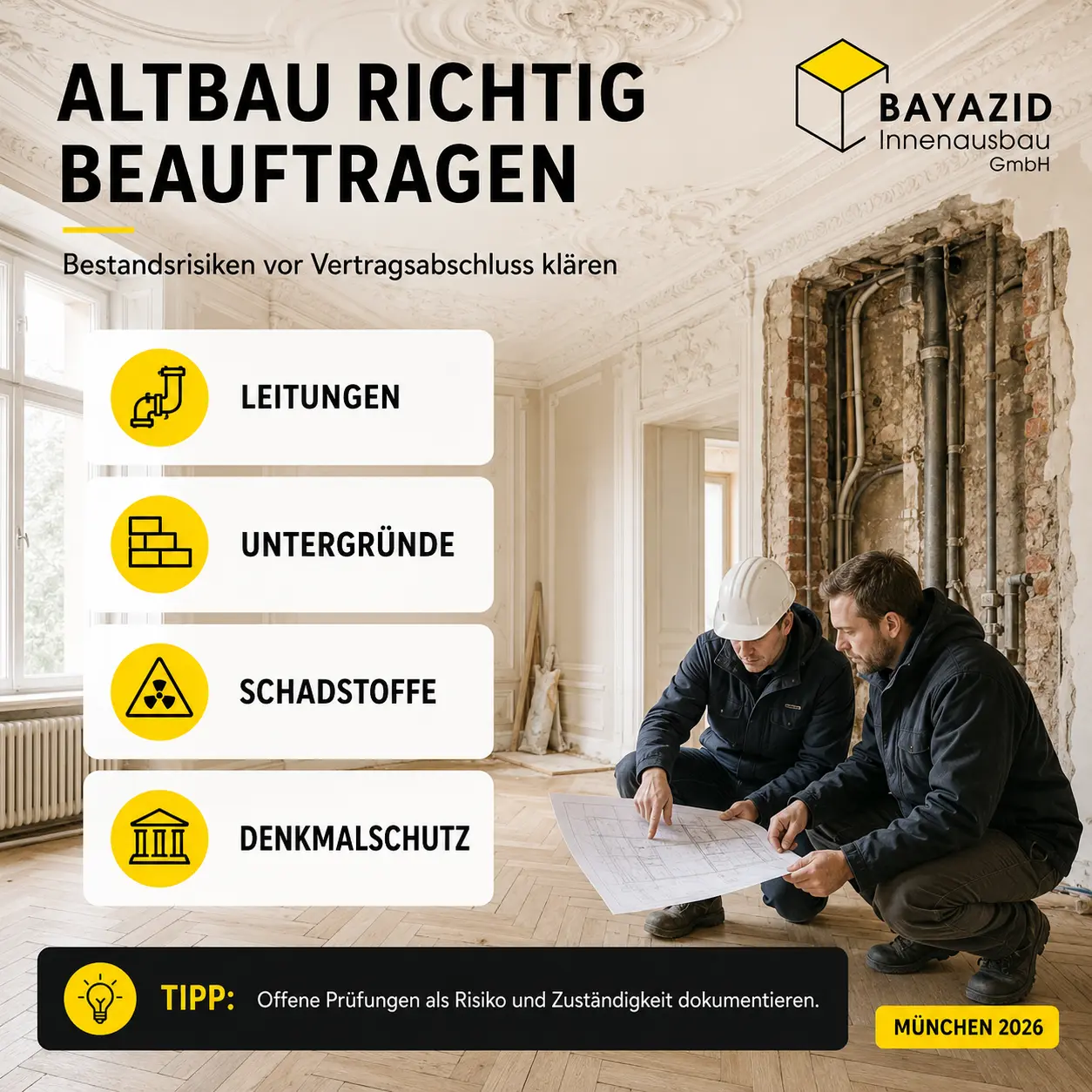 Innenausbau-Unternehmen richtig beauftragen: So läuft die Zusammenarbeit sauber ab