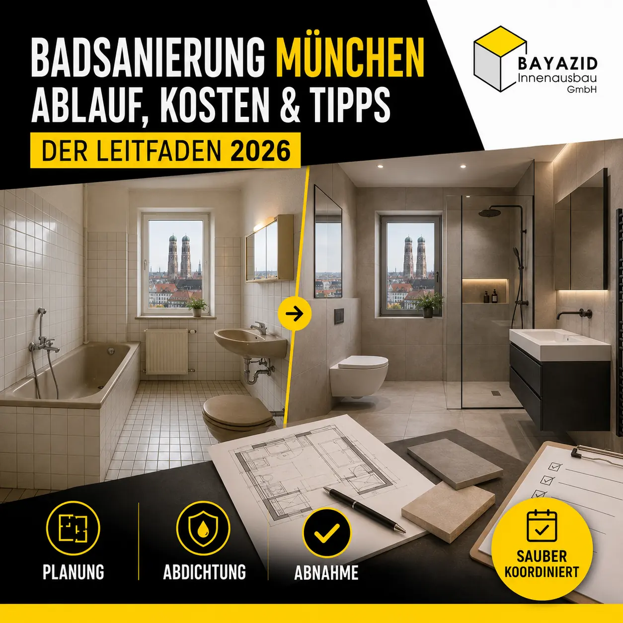 Badsanierung in München: Ablauf, Kosten, Tipps