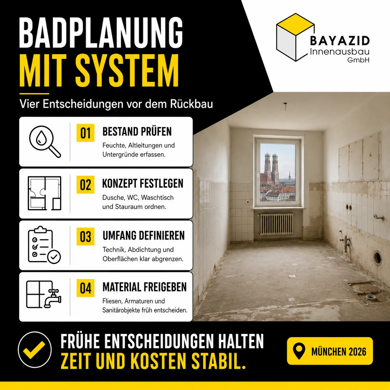 Badsanierung in München: Ablauf, Kosten, Tipps