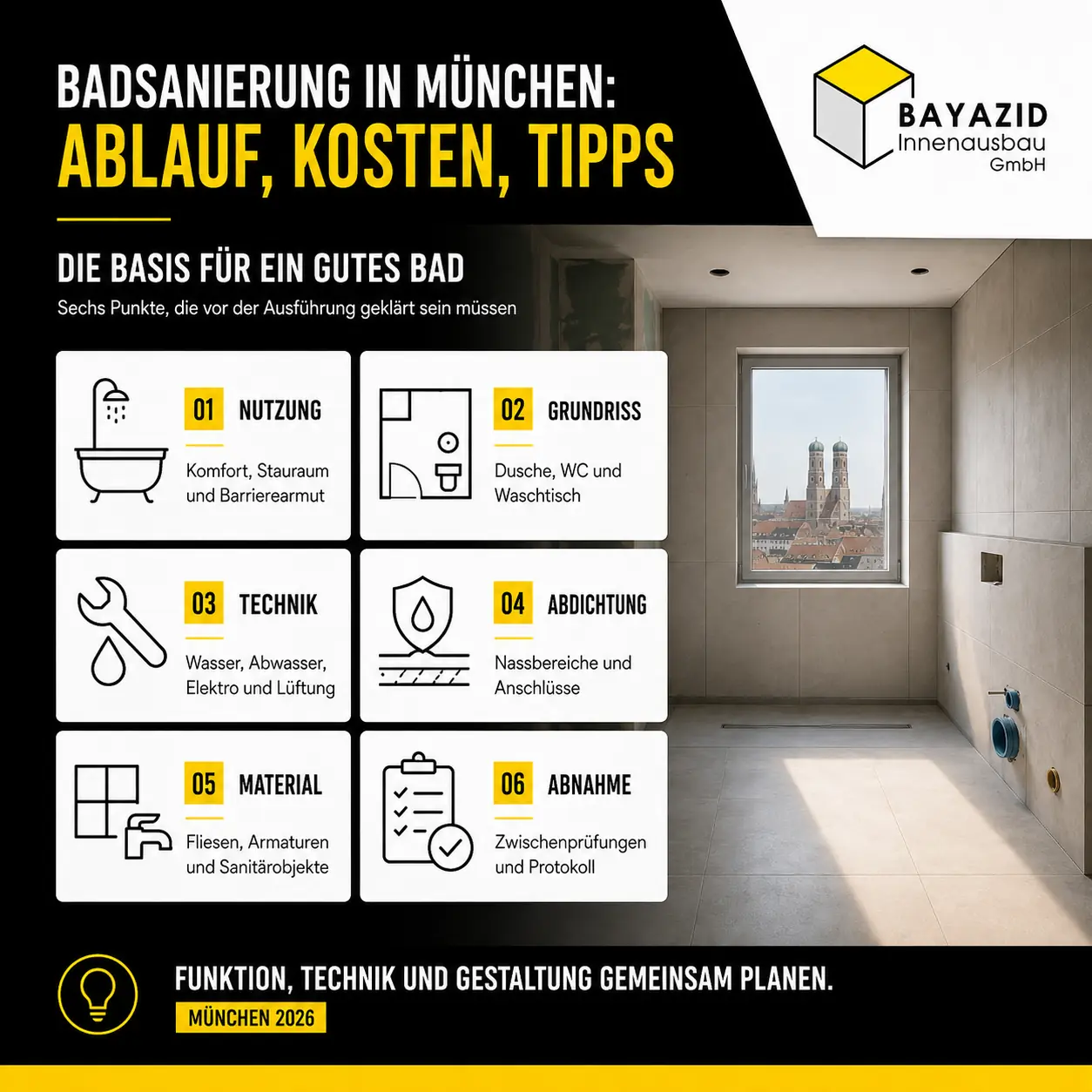 Badsanierung in München: Ablauf, Kosten, Tipps