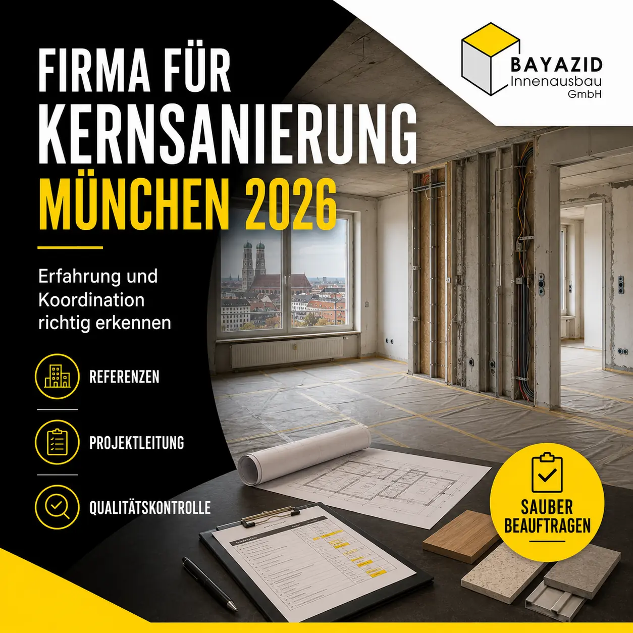 Firma für Kernsanierung in München finden: Woran Sie Erfahrung und saubere Koordination erkennen
