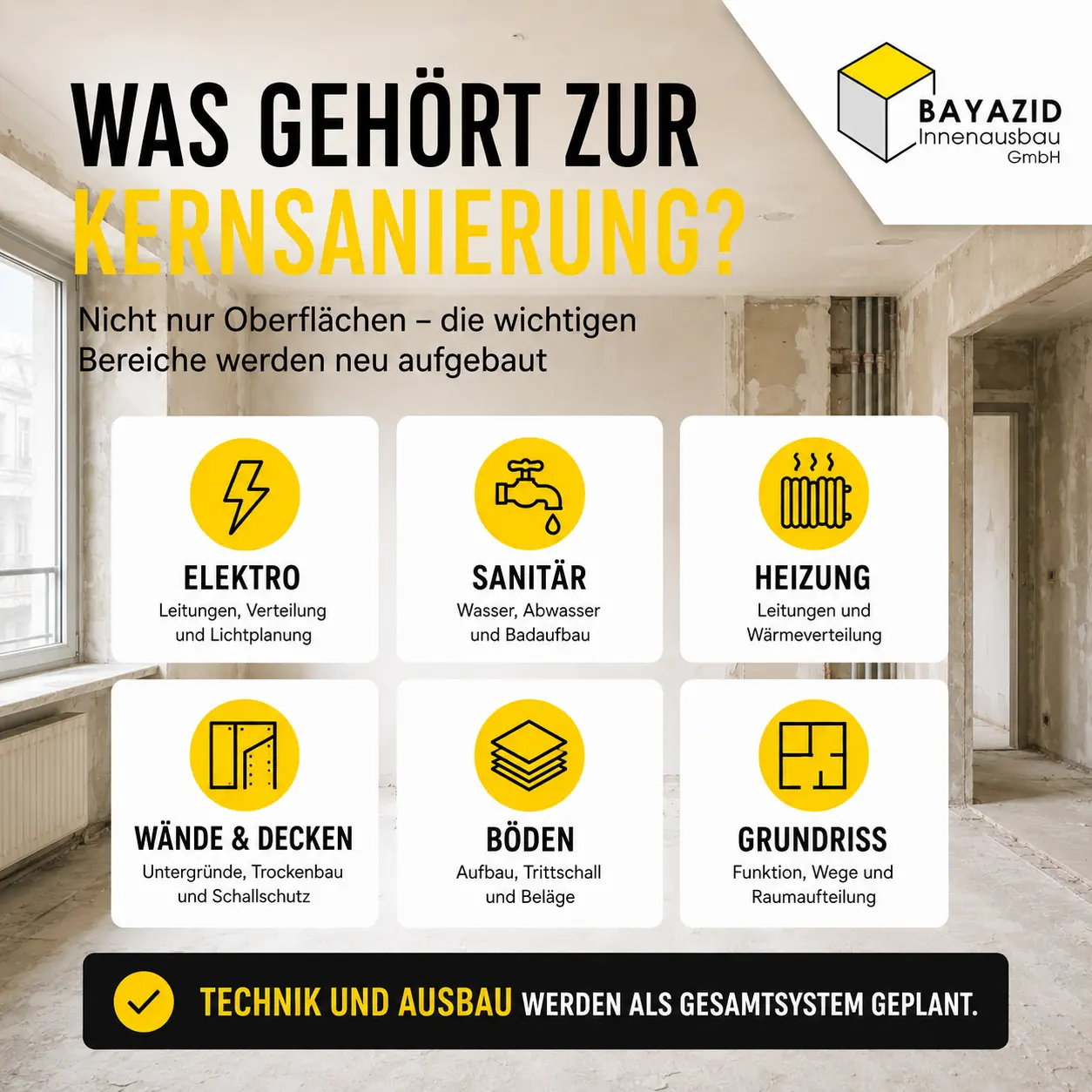 Kernsanierung Wohnung München: Von Grund auf neu