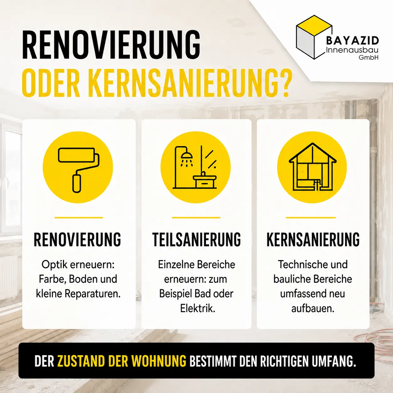 Kernsanierung Wohnung München: Von Grund auf neu