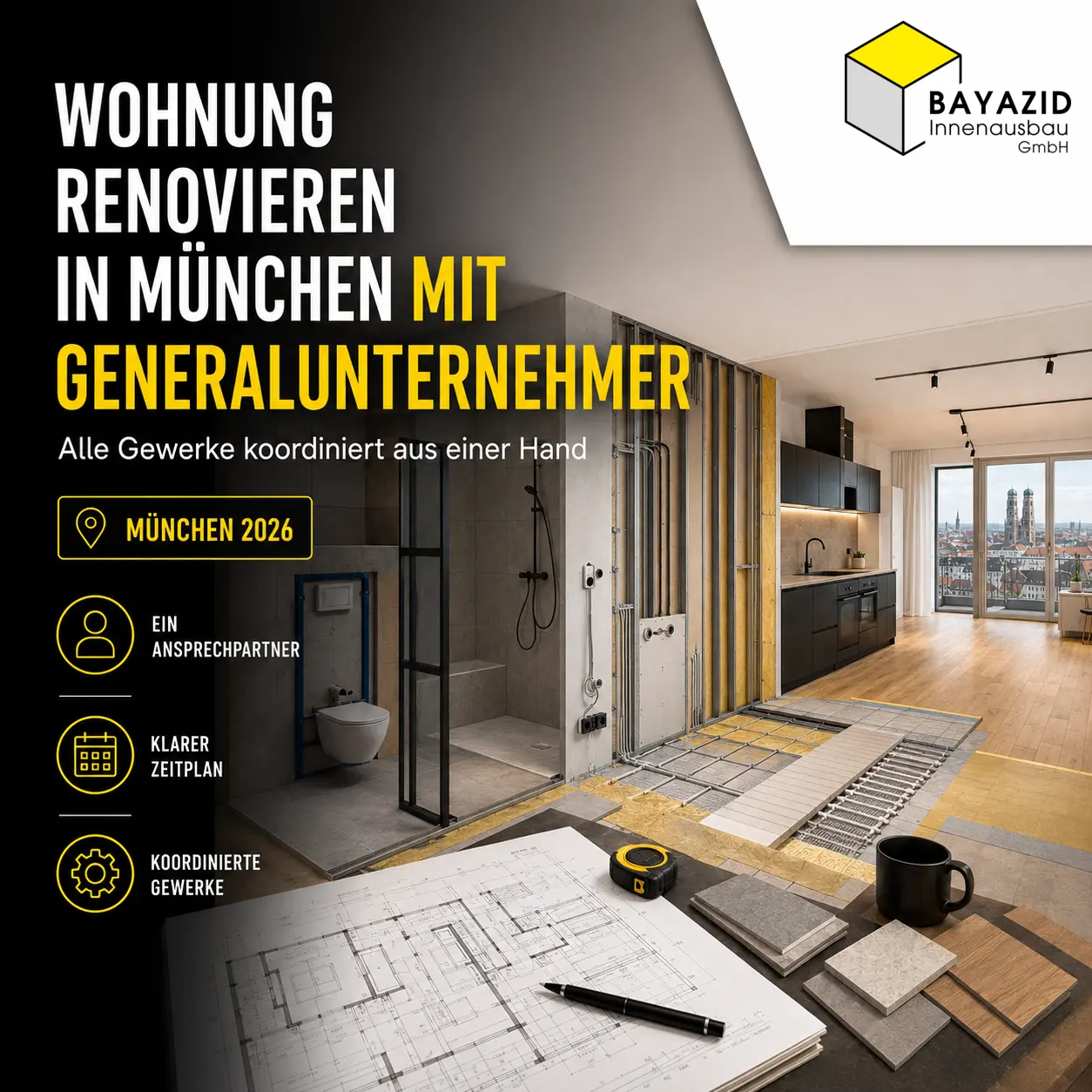 Wohnung renovieren München: Generalunternehmer