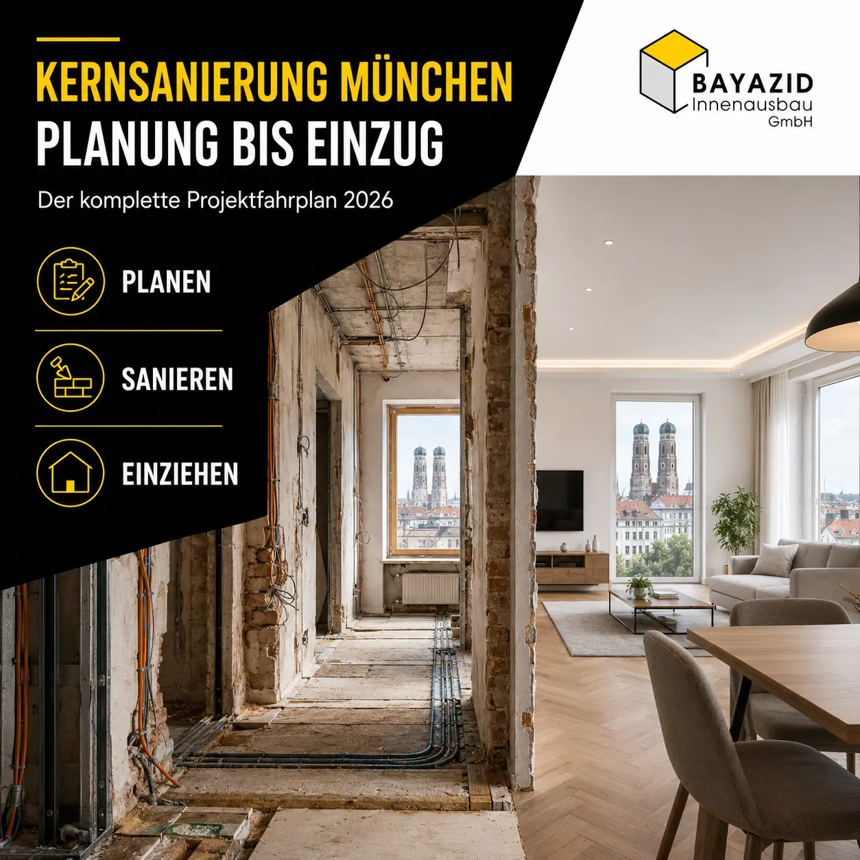 Kernsanierung München: Planung bis Einzug
