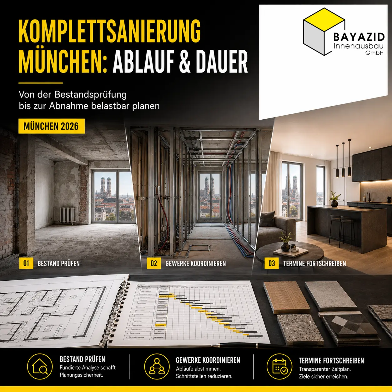 Komplettsanierung München: Ablauf & Dauer
