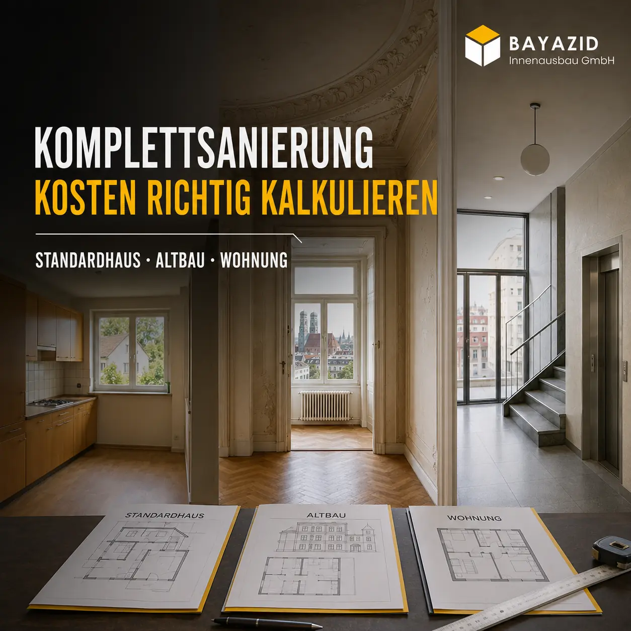 Komplettsanierung Kosten kalkulieren: Warum Standardhaus, Altbau und Wohnung unterschiedlich bewertet werden müssen