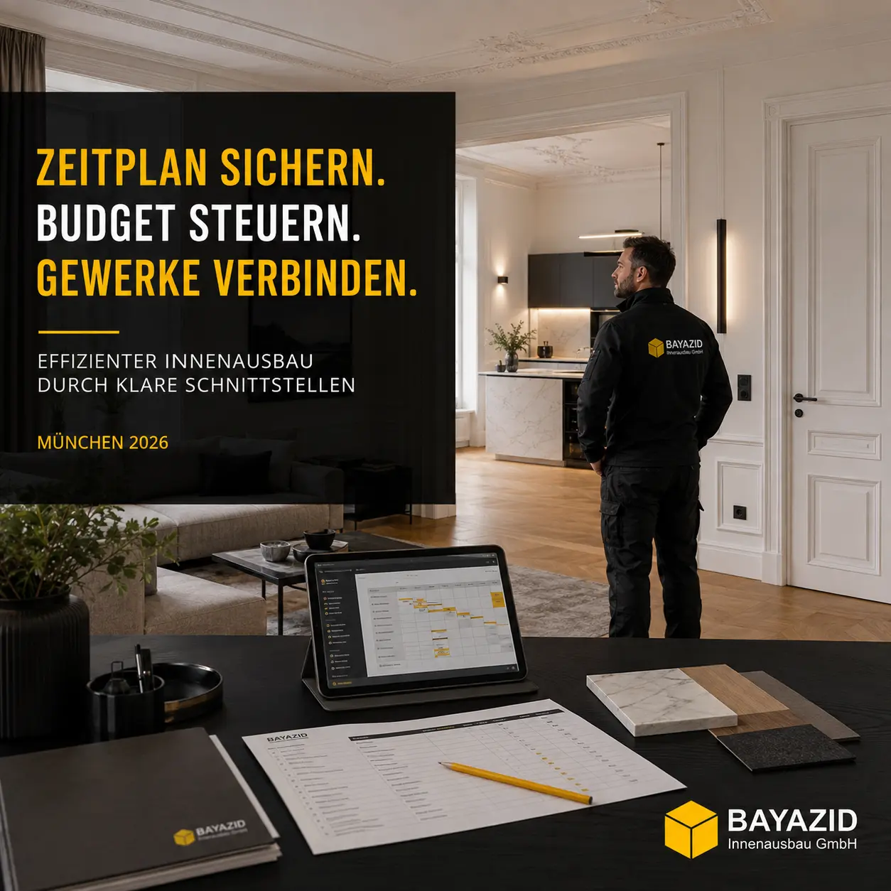 Innenausbau effizient umsetzen: Wie Zeitplan, Budget und Gewerke sauber zusammenspielen