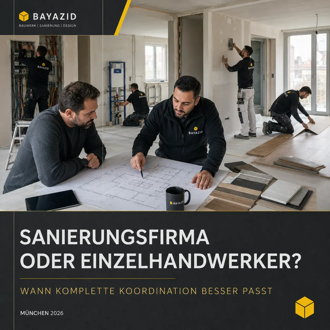 Sanierungsfirma oder Einzelhandwerker: Wann komplette Koordination besser passt