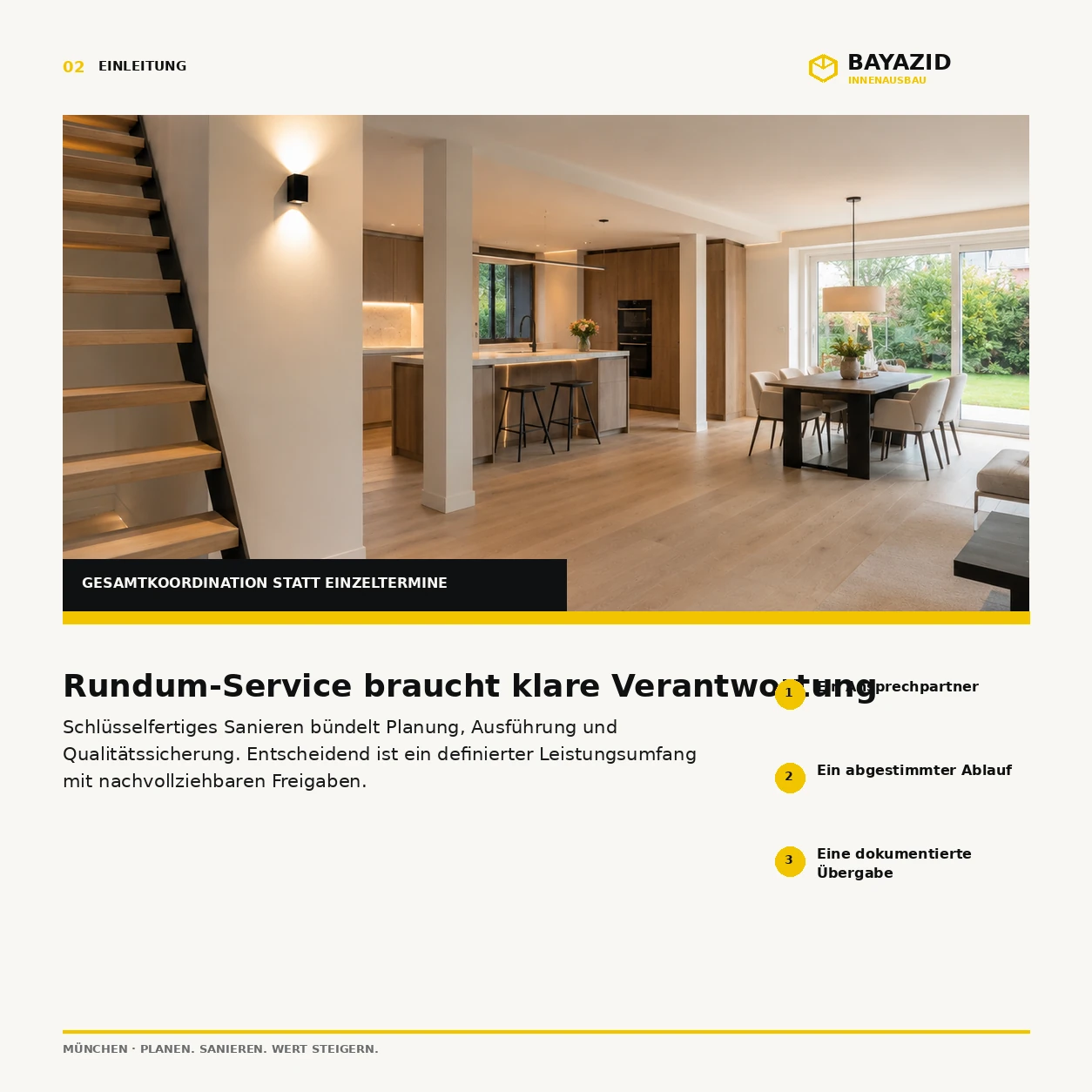 Schlüsselfertiges Sanieren: Rundum-Service