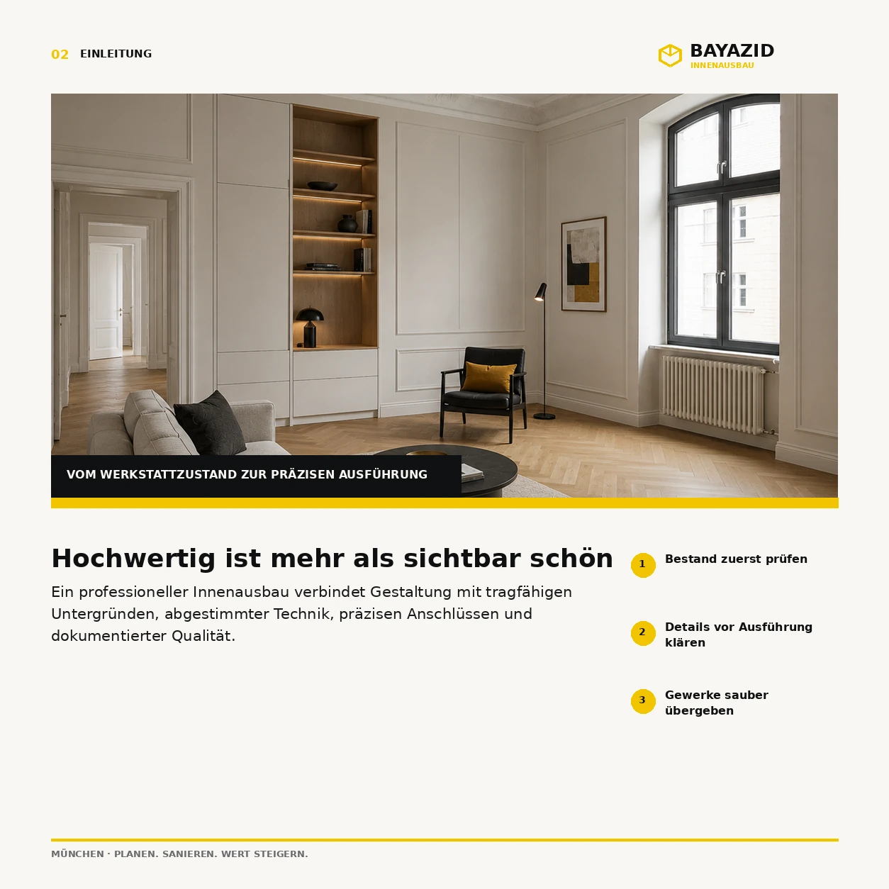 Hochwertiger Innenausbau München vom Profi