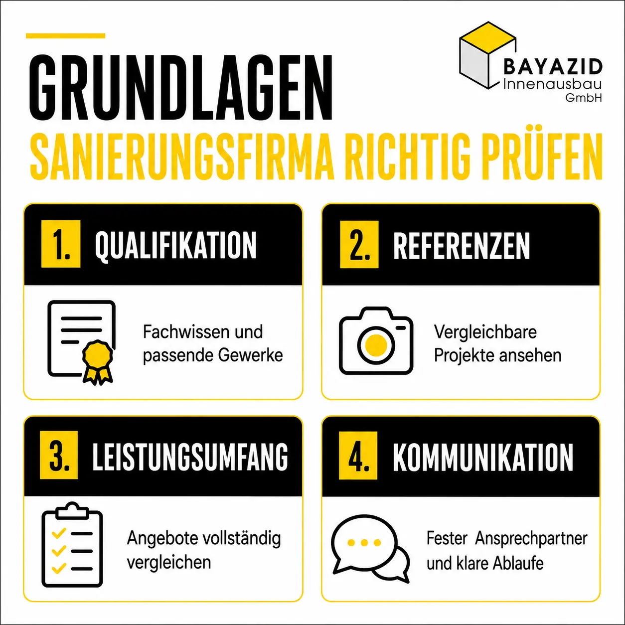 Sanierungsfirma München: Anbieter wählen