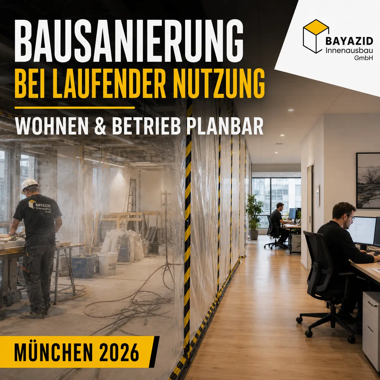Bausanierung bei laufender Nutzung: So bleiben Wohnen und Betrieb planbar