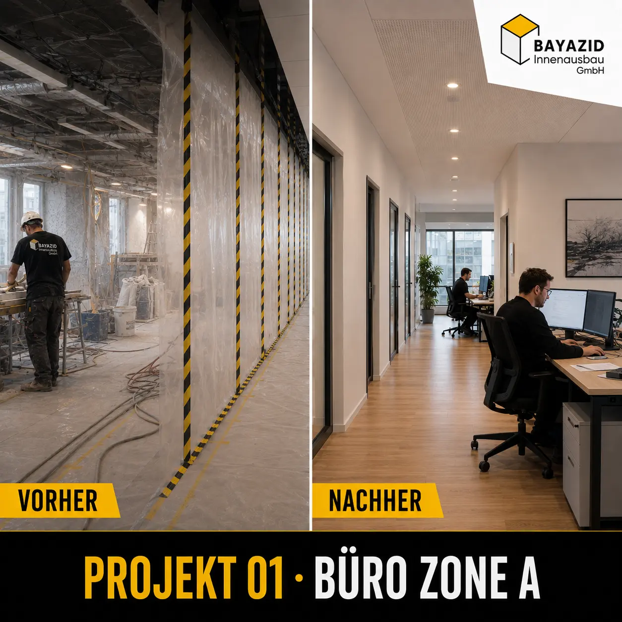 Bürosanierung in Bauzone A bei laufendem Betrieb