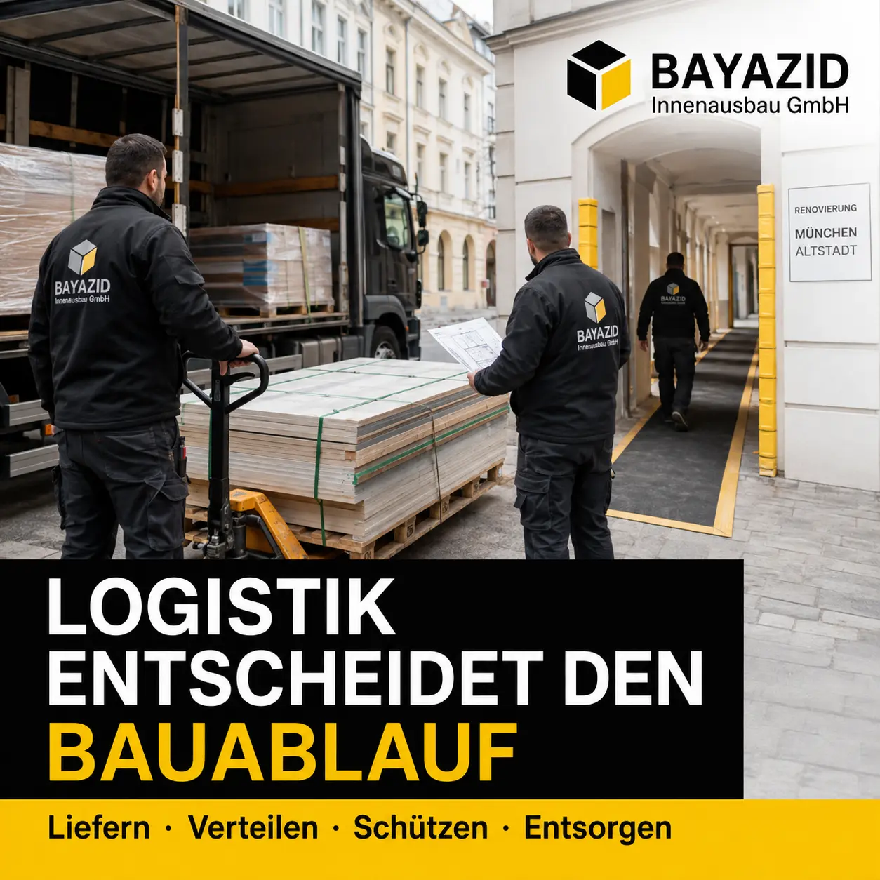 Komplettsanierung München: Baustellenlogistik richtig planen