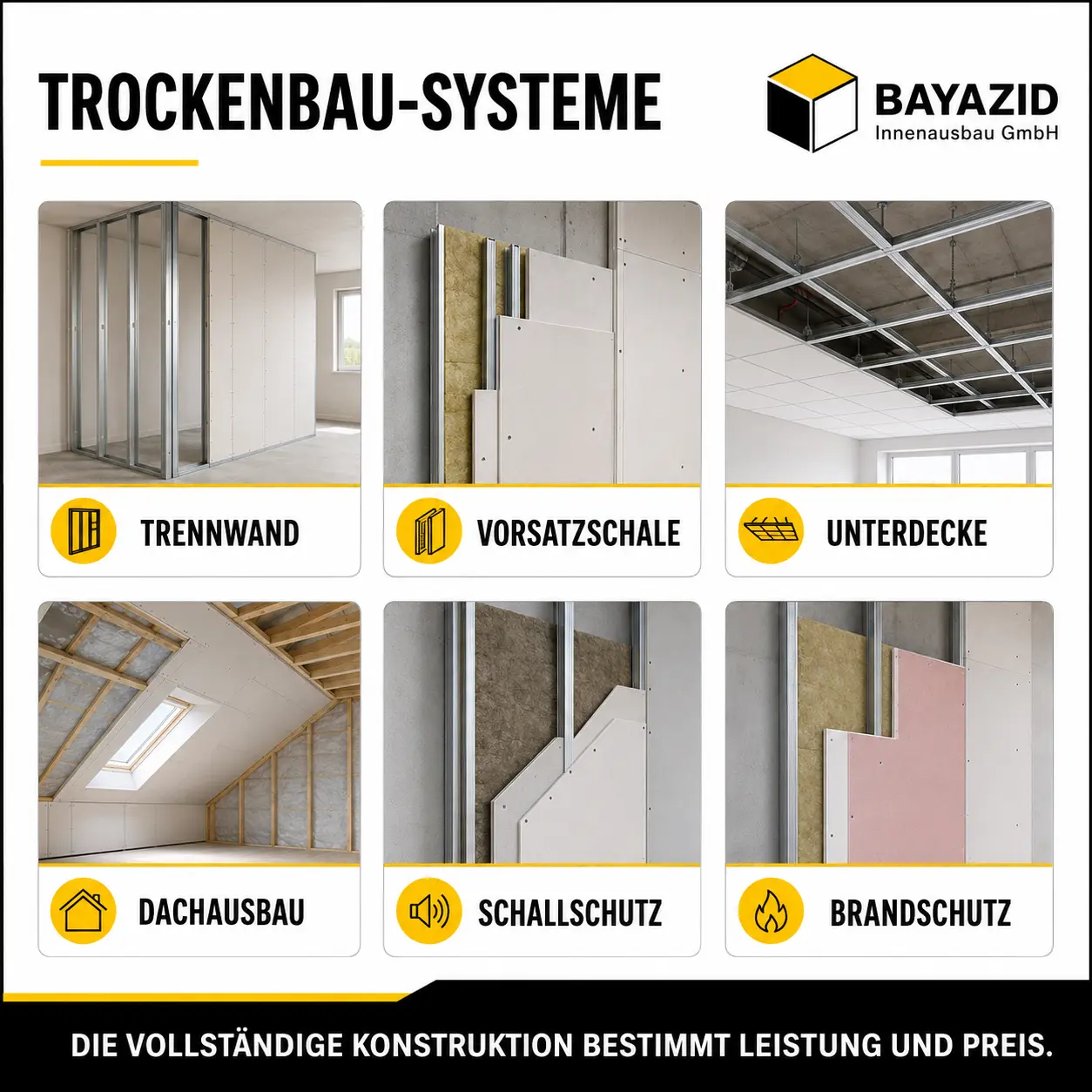 Trockenbauwand Kosten 2026: Preise pro m², Aufbau, Dämmung & Q2–Q4