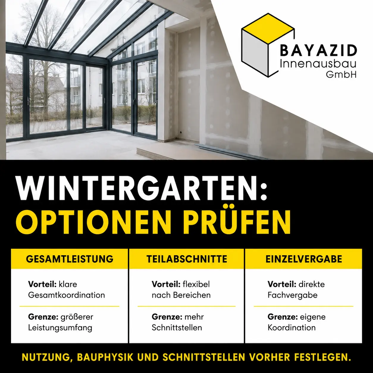 Vorher und nachher: Licht und Elektro im Wintergarten