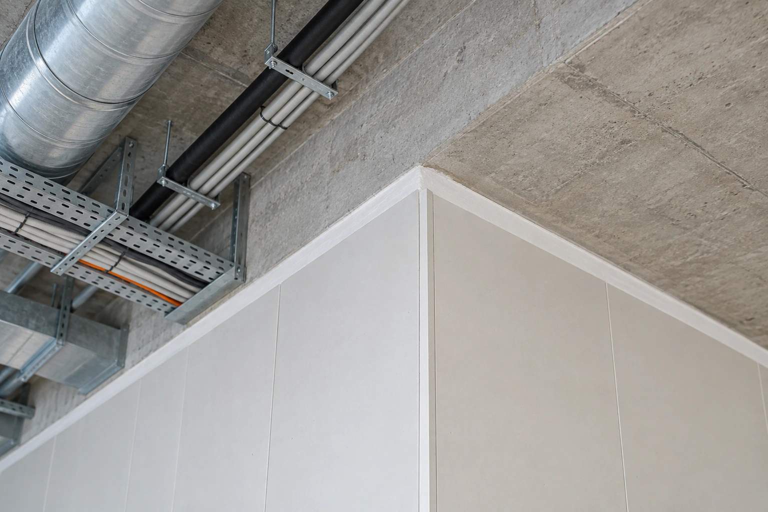 Visualisierung eines geschlossenen Brandschutzanschlusses an der Decke