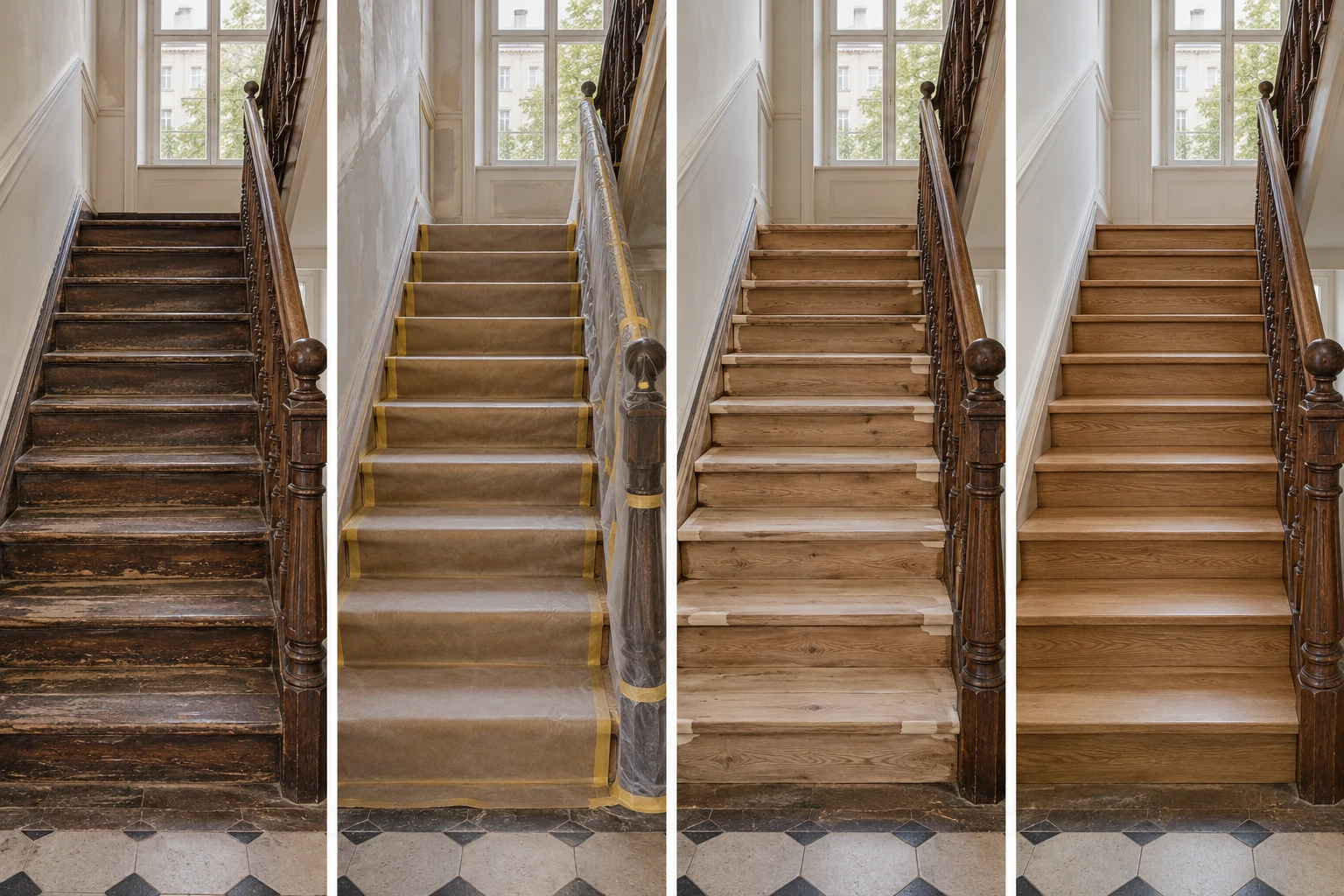 Treppenrenovierung: Bestand