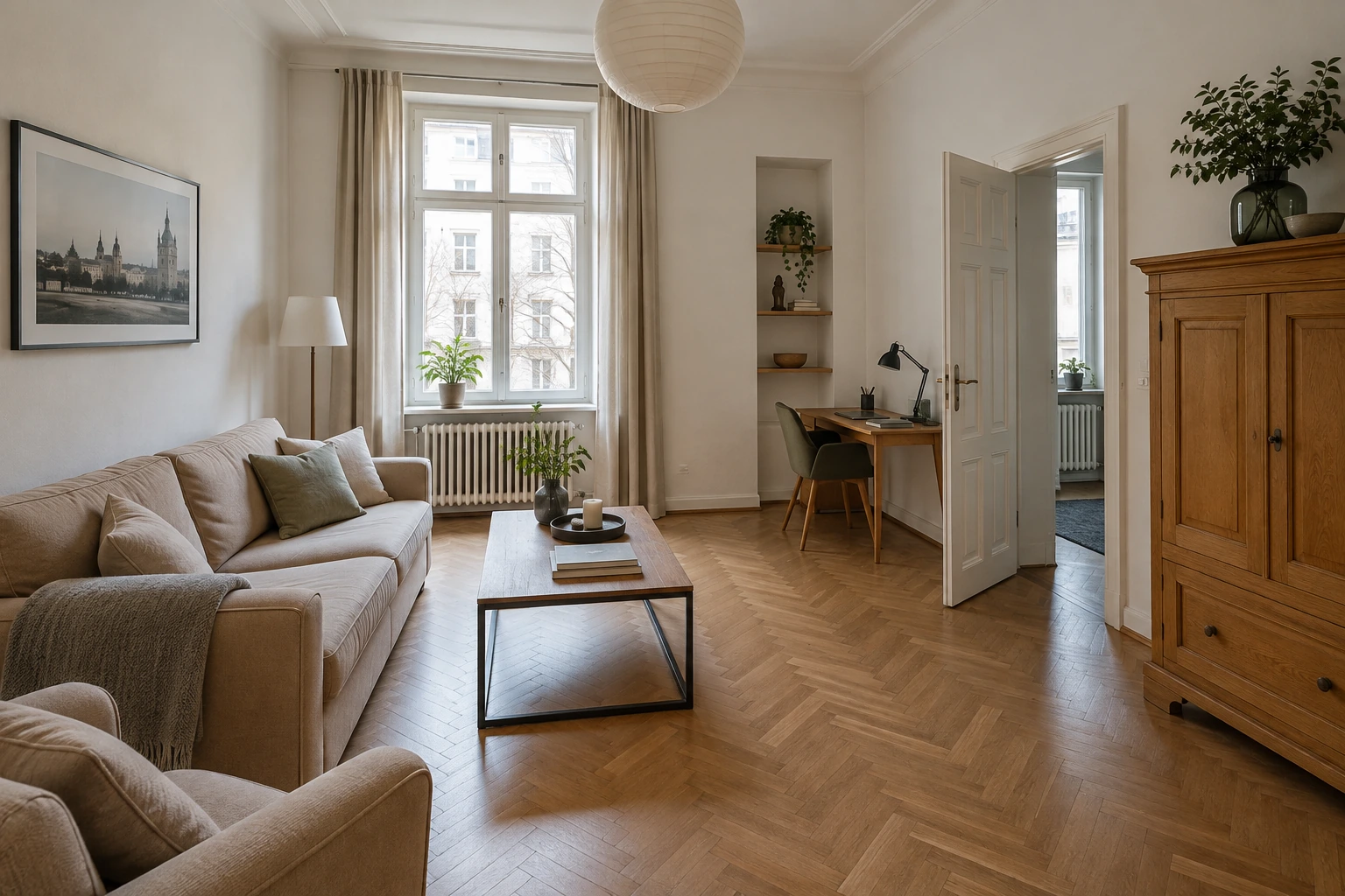 Bestehender Münchner Wohnraum vor der Einrichtungsberatung