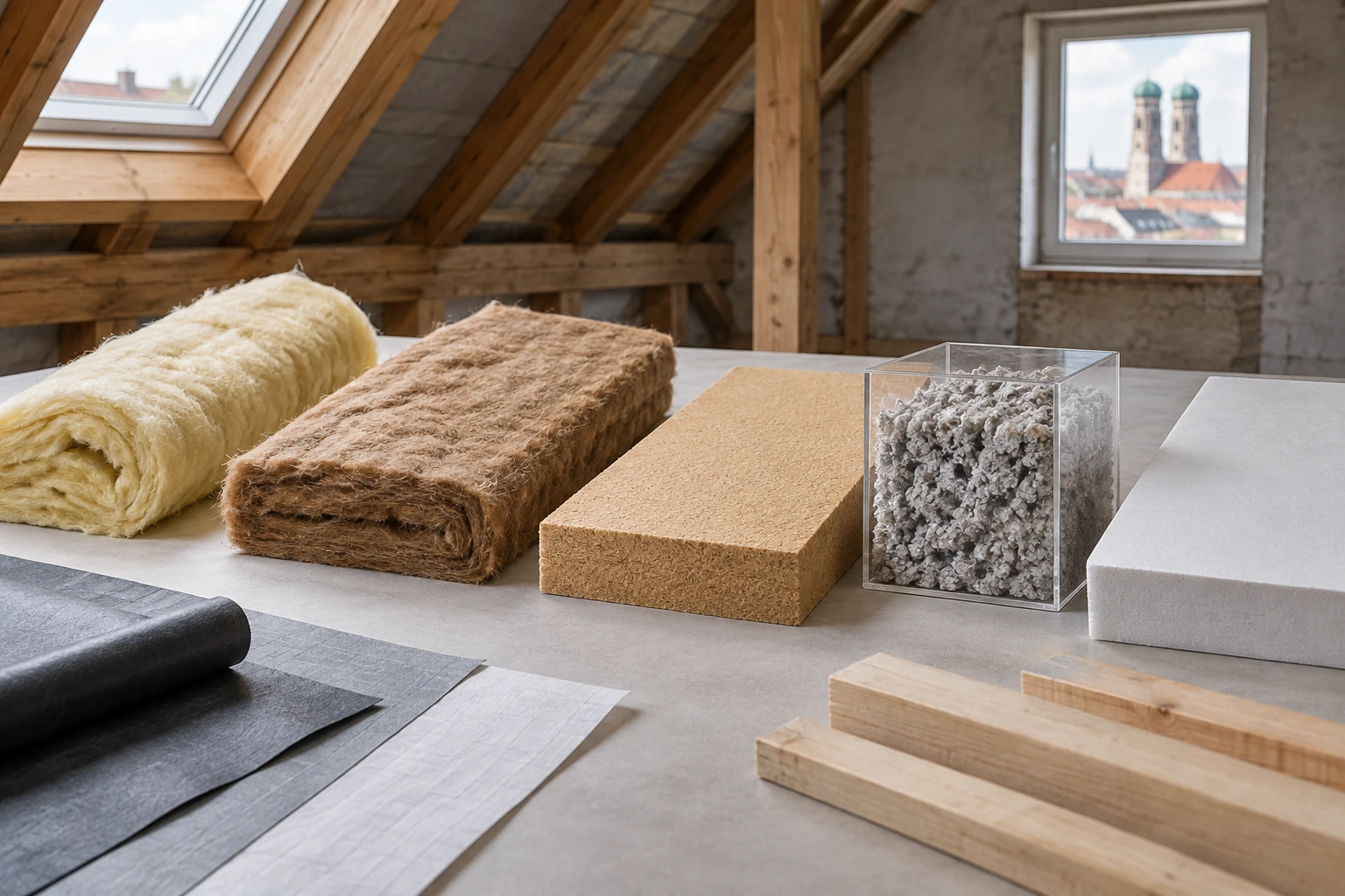 Dachdämmung: Material