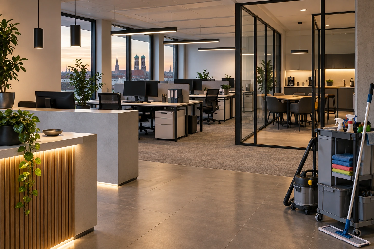 Büroreinigung München: Kosten pro Stunde