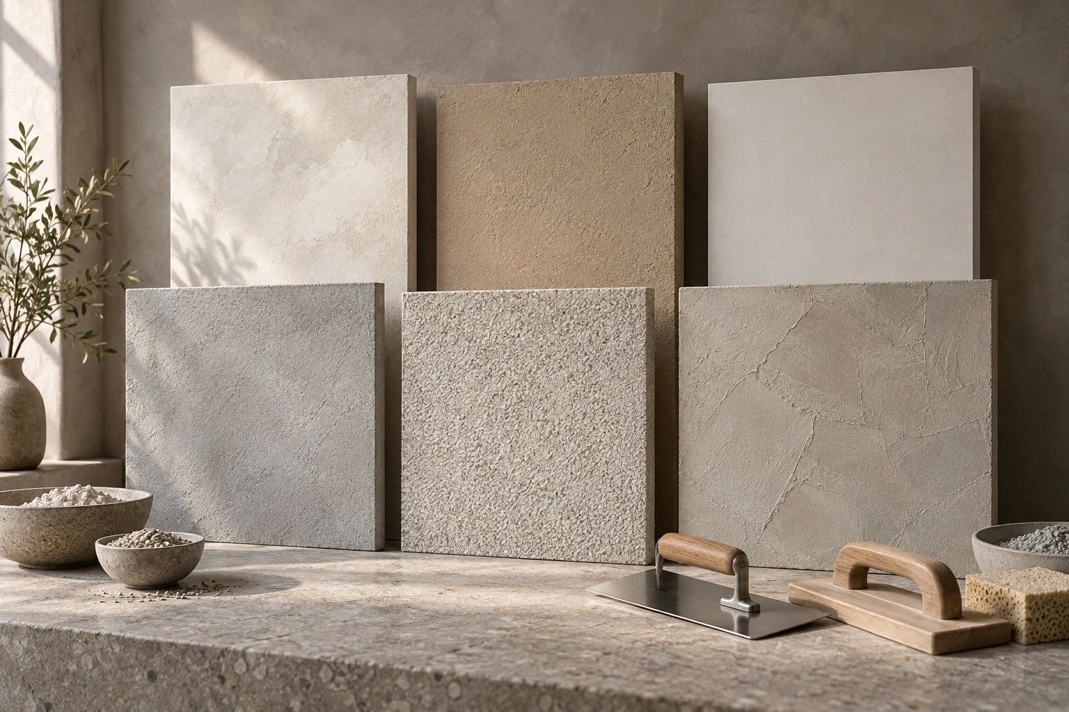 Wandputz innen modern: Materialien & Looks
