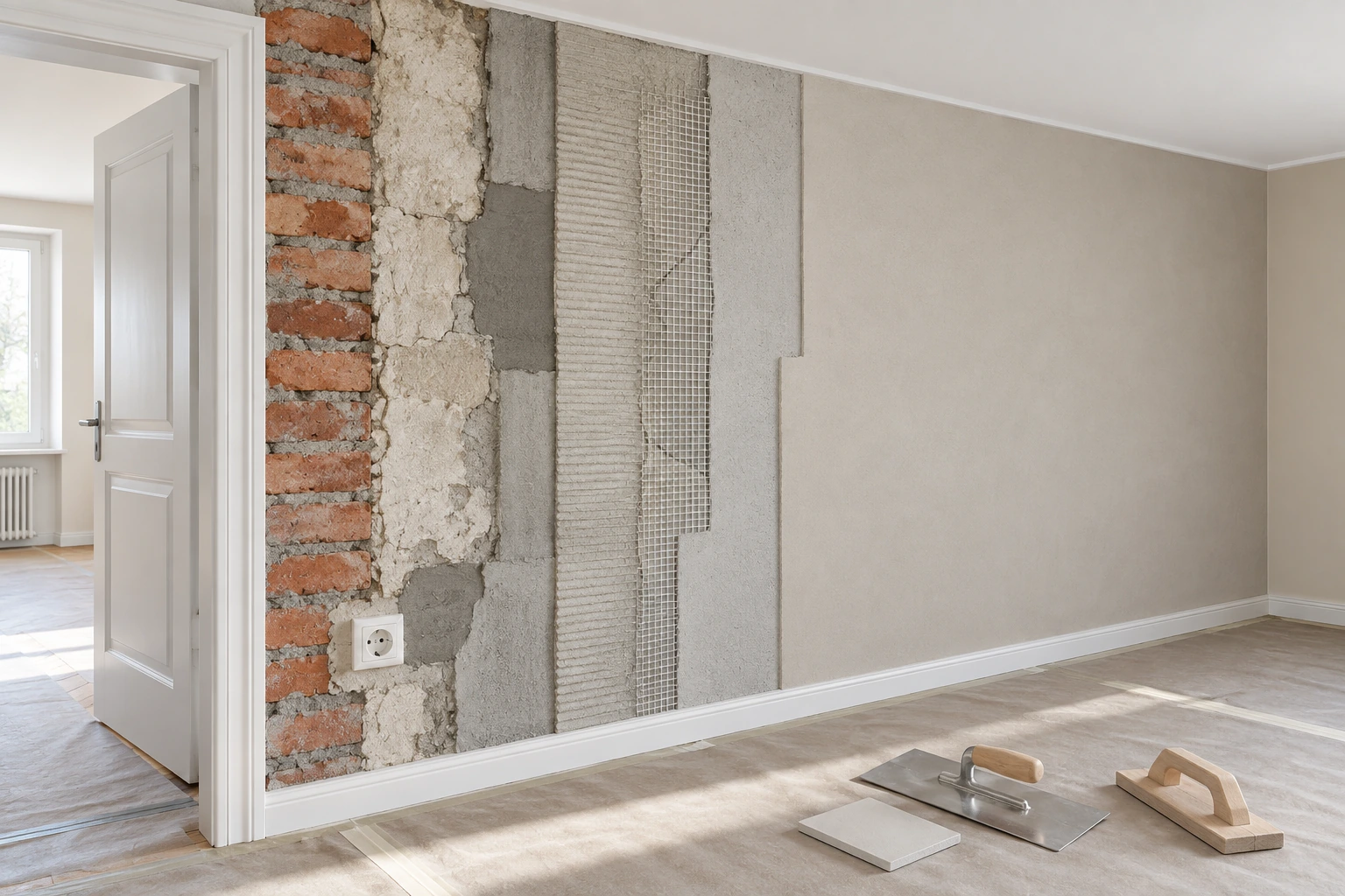 Wandputz innen modern: Materialien & Looks