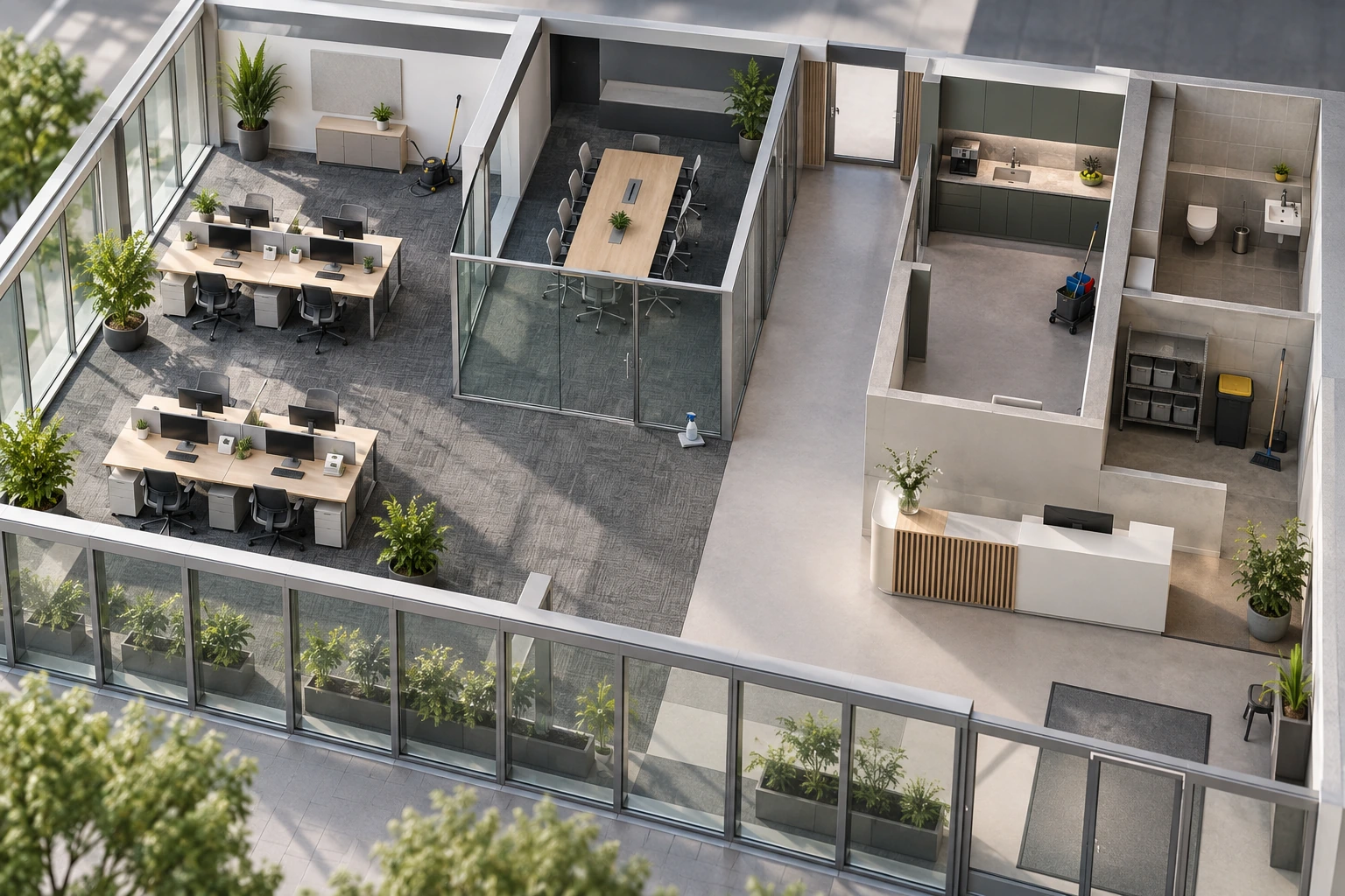 Büroreinigung Kosten pro m² München