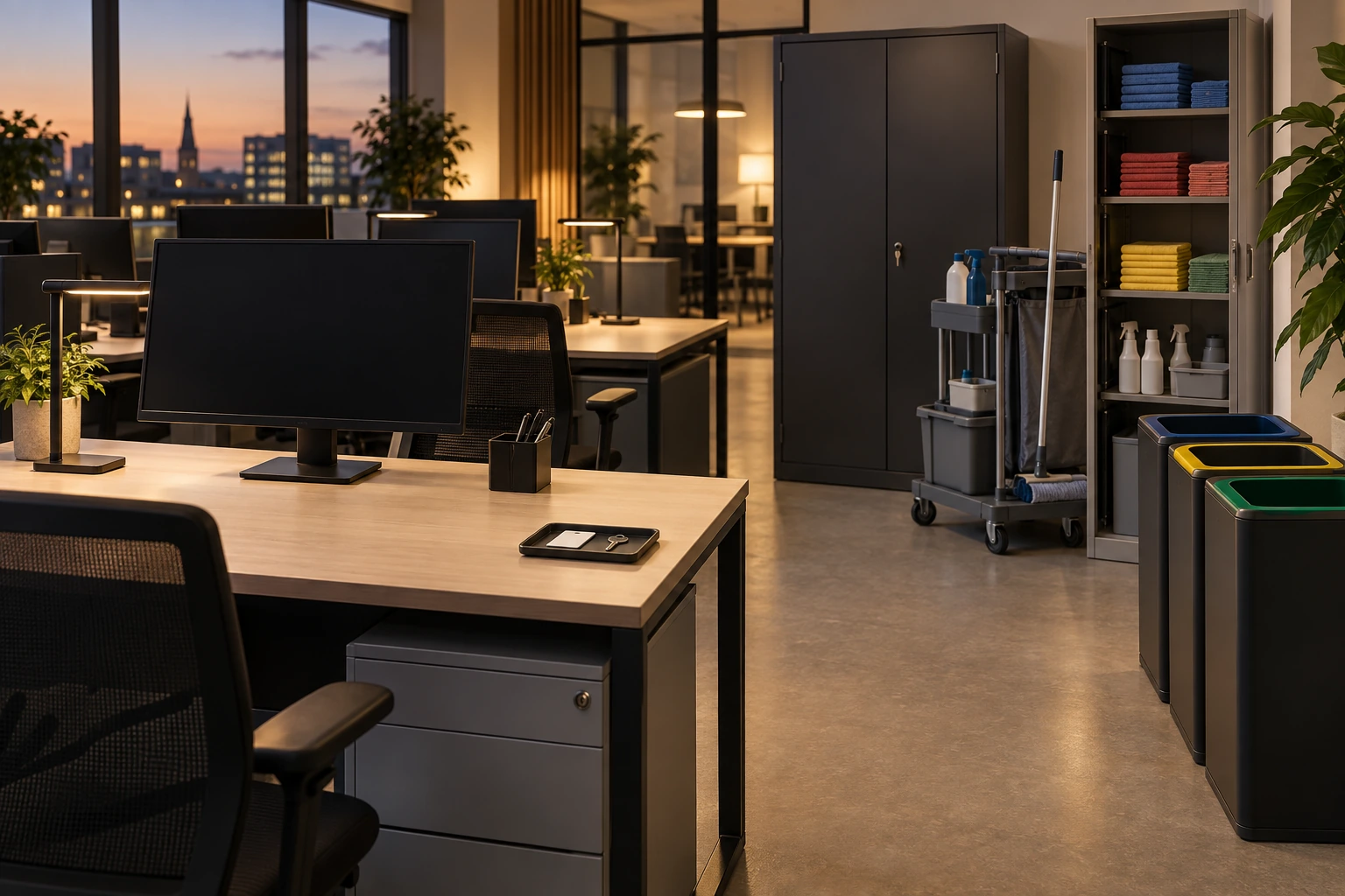 Büroreinigung München: Leistungen & Turnus