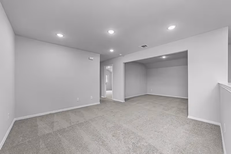 Game room that opens up to the media