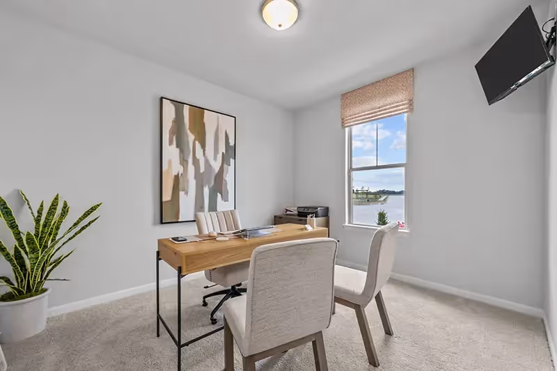 downstairs bedroom that we turned into a sales office