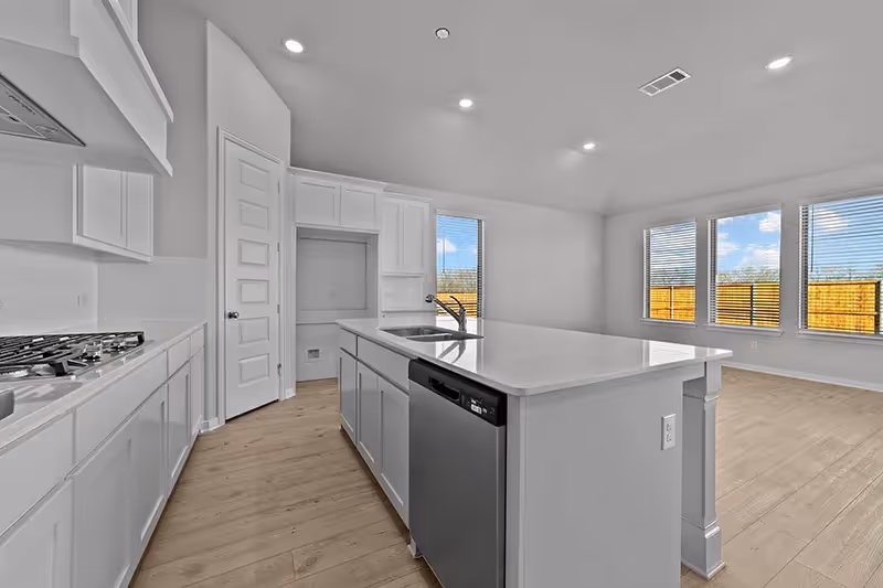 kitchen to living area