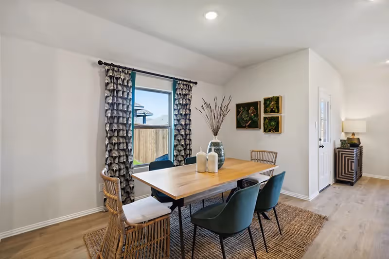open concept dining room