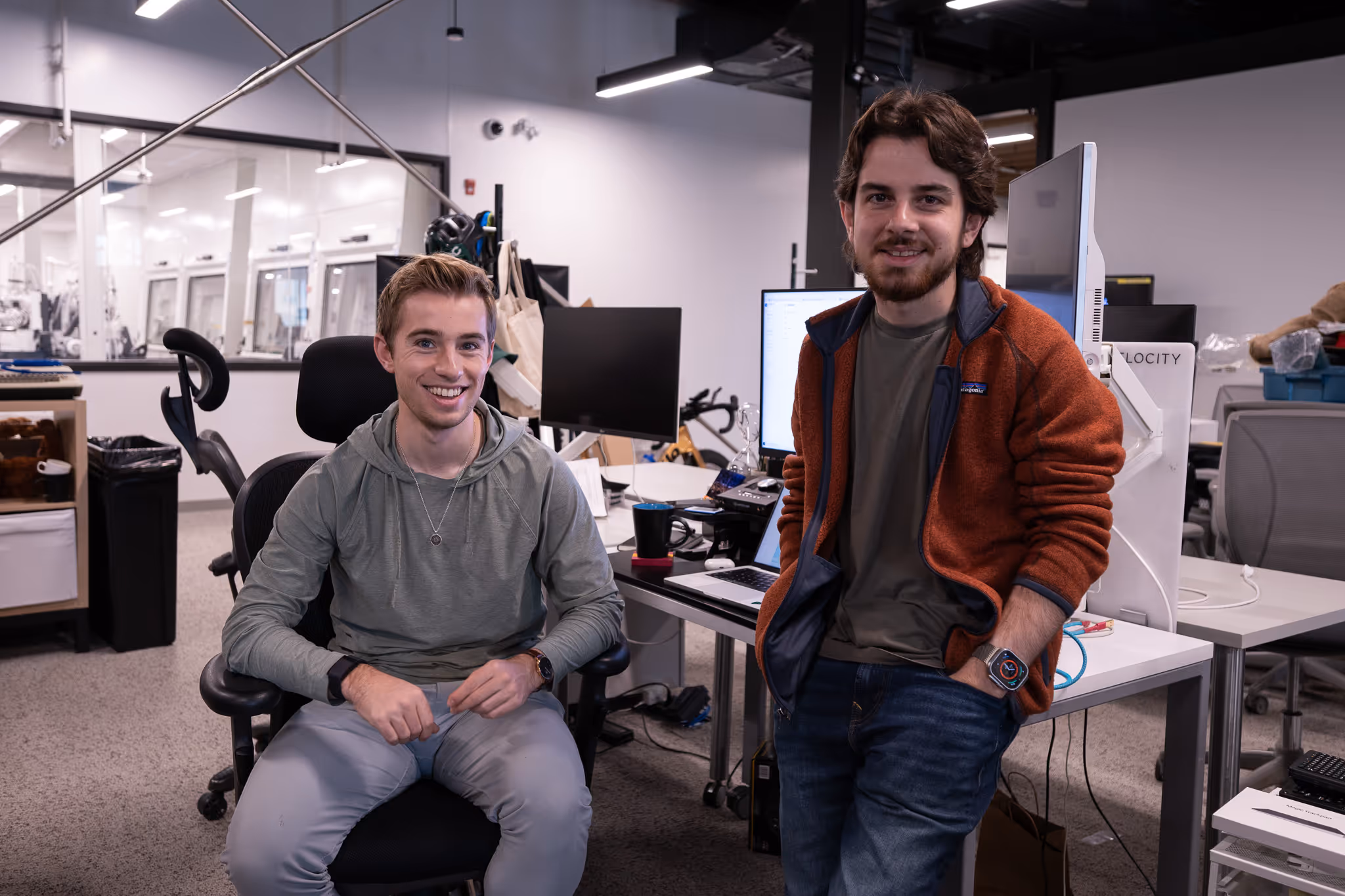 Voltra co-founders Alexander Stratmoen (left) and Aryan Afrouzi (right)