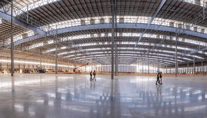 Empty warehouse building interior