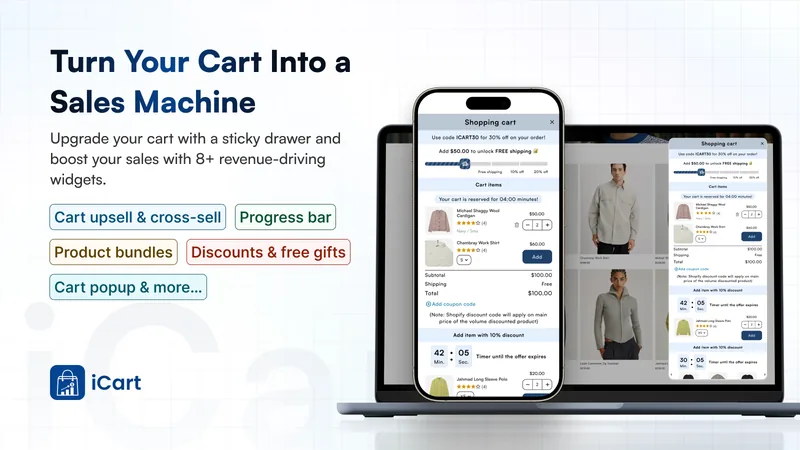 iCart Cart Drawer Cart Upsell