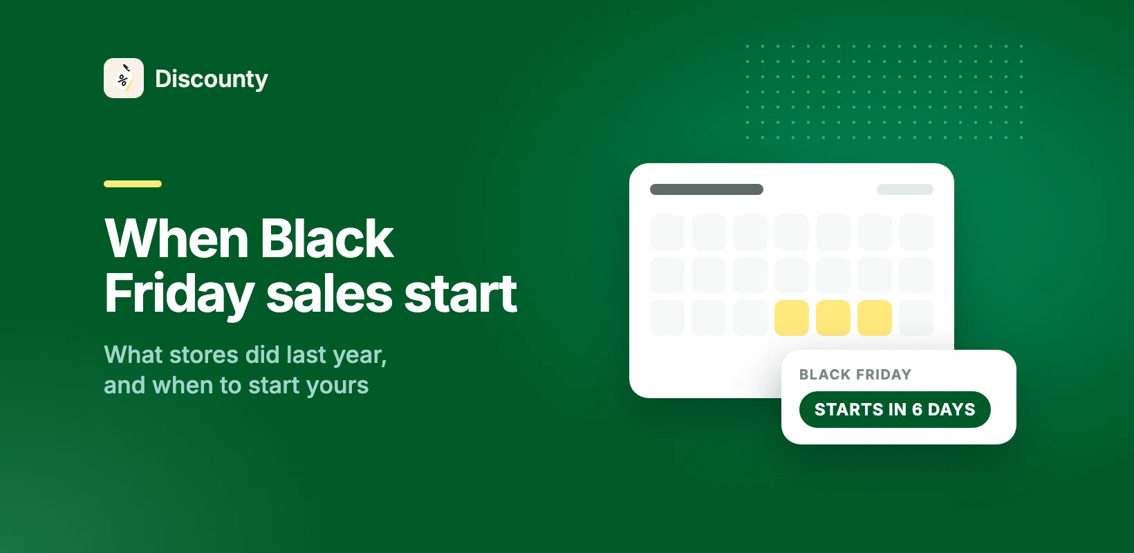When Do Shopify Stores Start Their Black Friday Sale?