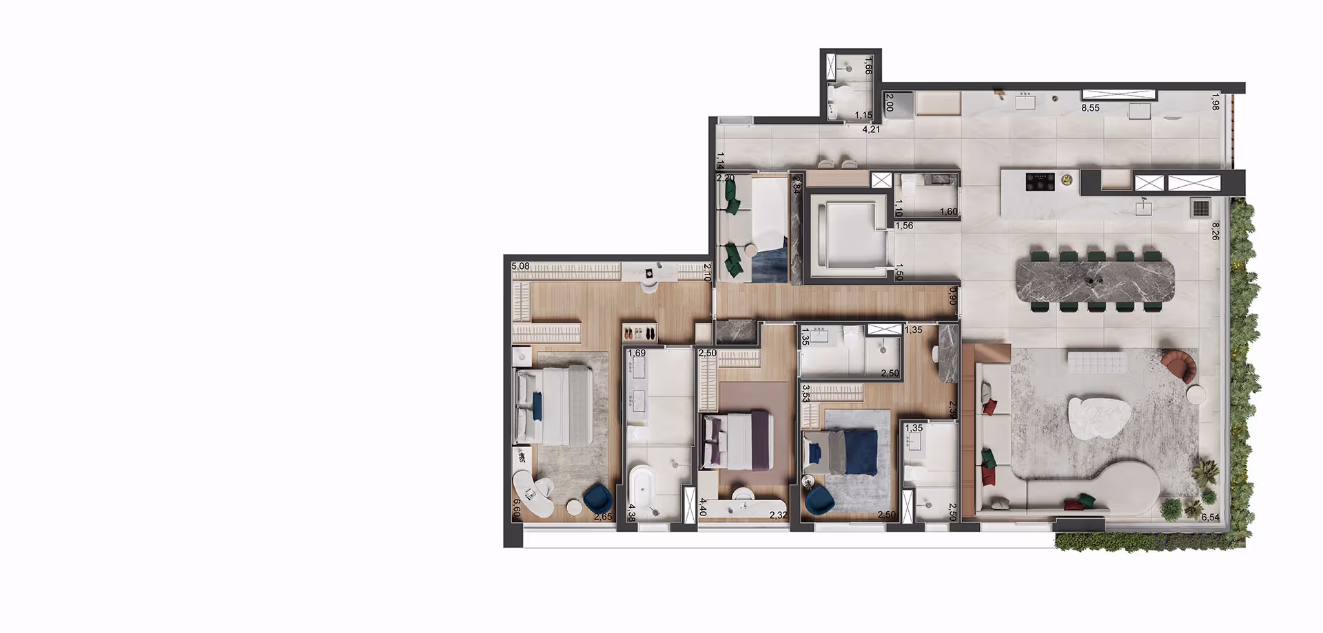 APTO. DE 183 M² 3 suítes
