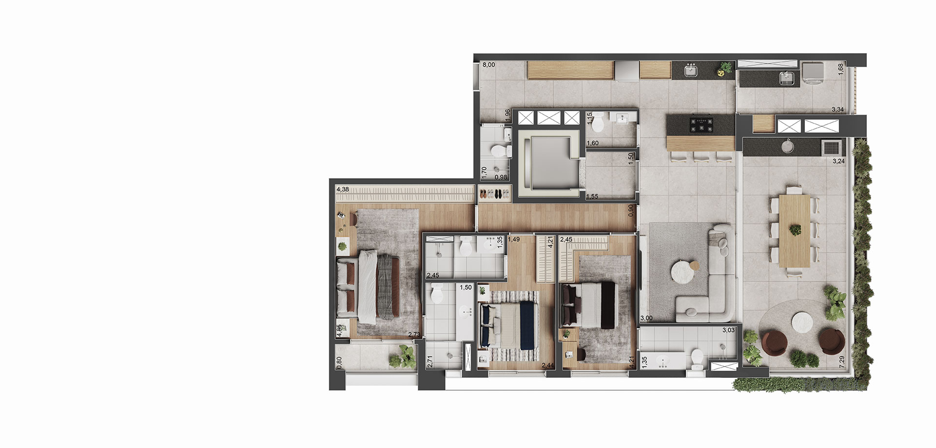 APTO. DE 145 M² 3 SUÍTES