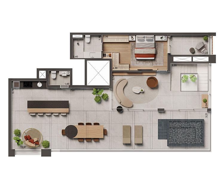 APTO. DE 280 M² 4 SUÍTES