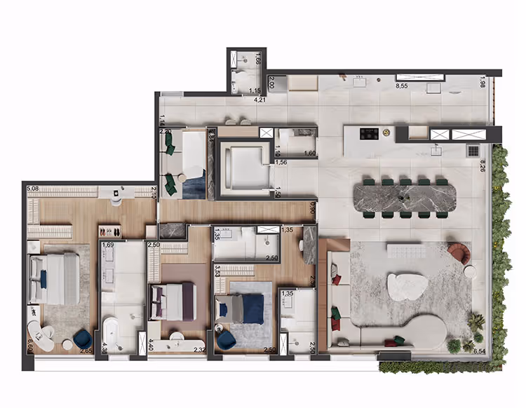 APTO. DE 183 M² 3 suítes