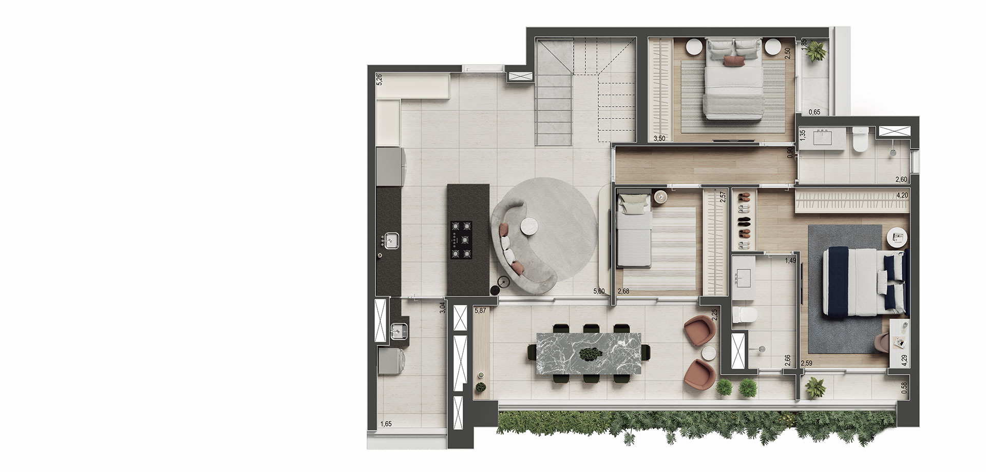 DUPLEX DE 219 M²3 DORMS. (1 SUÍTE)