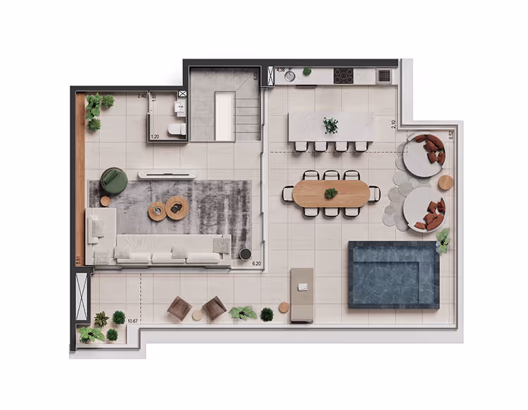 DUPLEX DE 219 M2 / 3 DORMS. (1 SUÍTE)