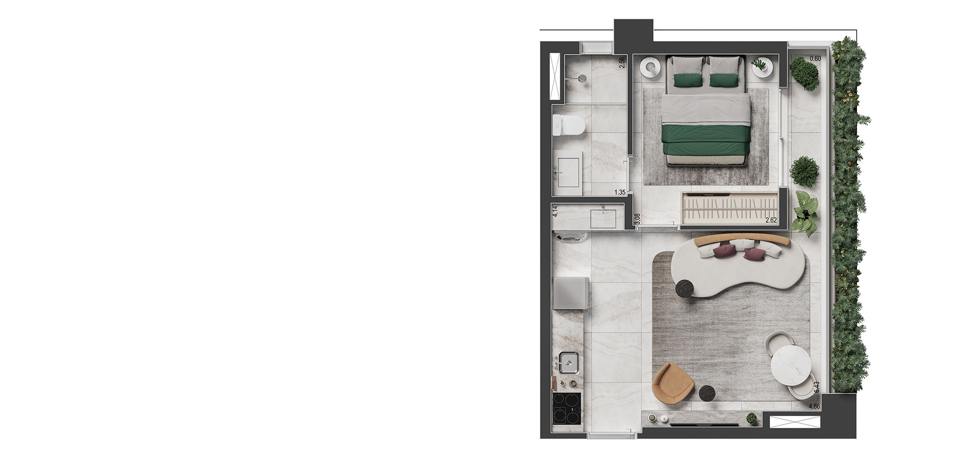 1 DORM. / 37 M²