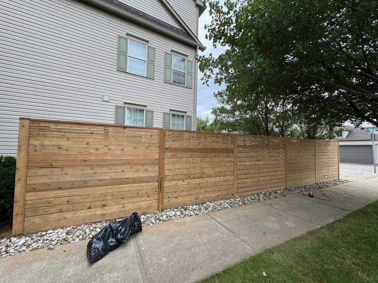 Oakville Cedar Fence Restoration: Wood Cleaner, Power Washing, Sanding & Staining